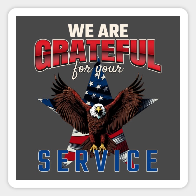 USA Veterans Day Patriot Magnet by Tip Top Tee's